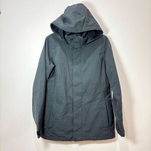 Burton Jet Set Ski Jacket Women M Heather Black Snowboard Hooded Insulated